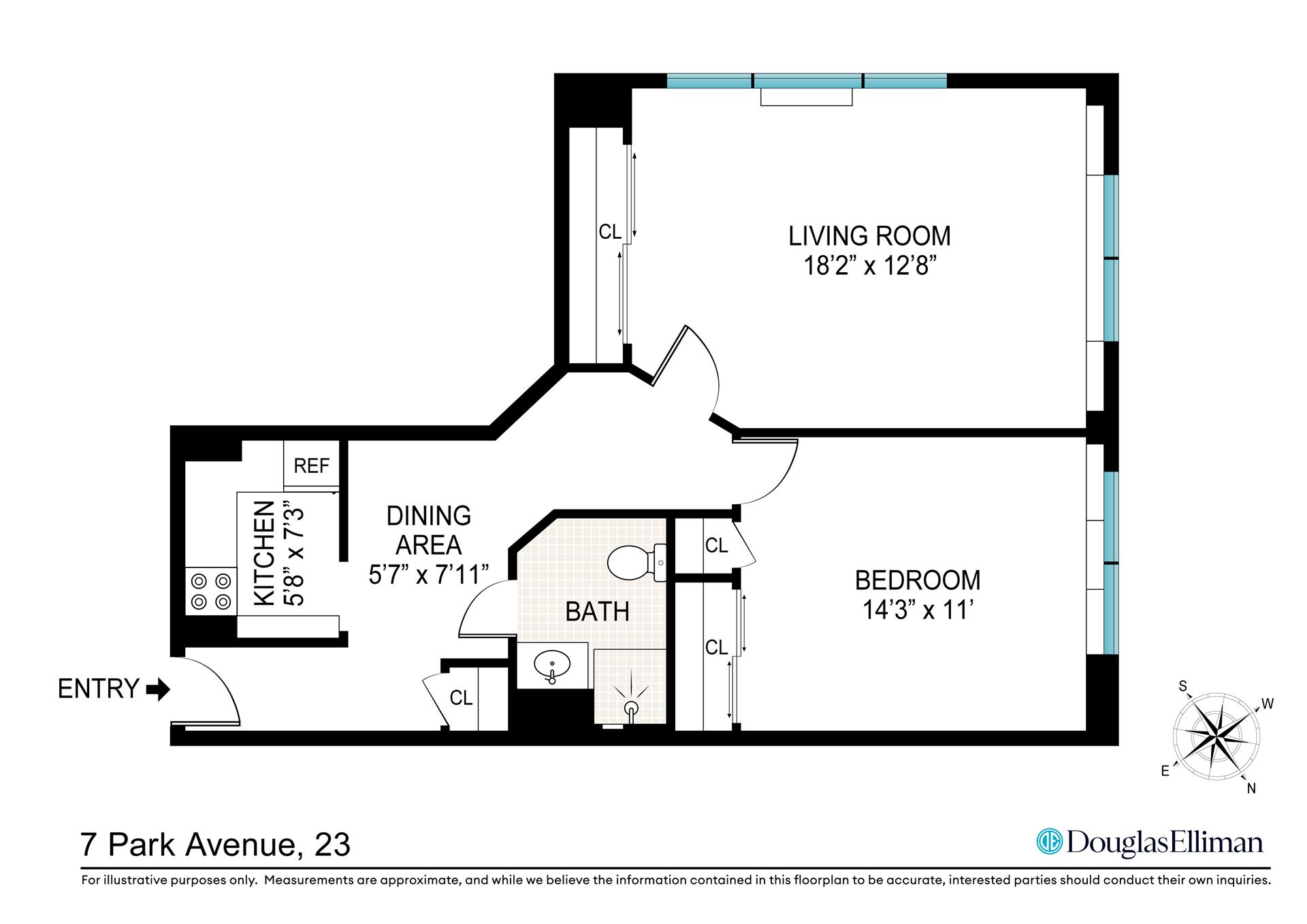 Floorplan for 7 Park Avenue, 23