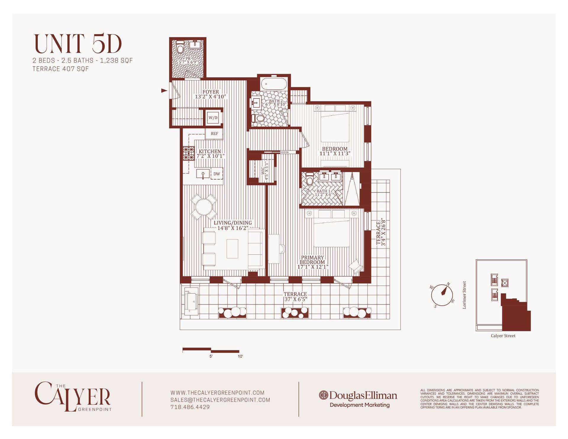 Floorplan for 171 Calyer Street, 5D