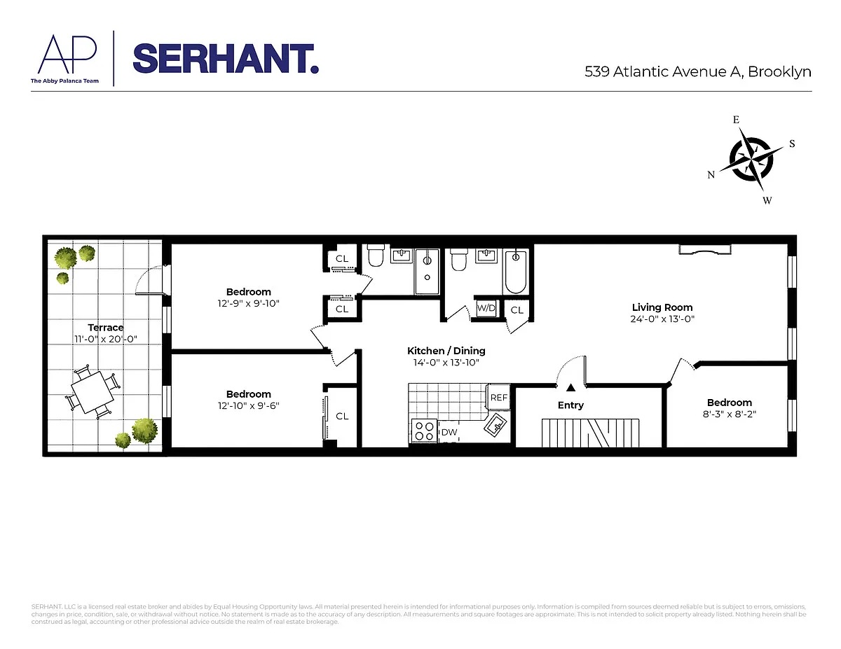 Floorplan for 539, Atlantic, Avenue, A