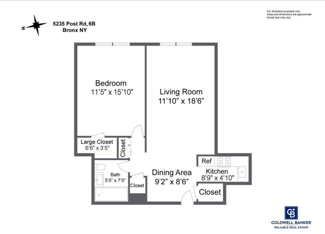 Floorplan for 5235 Post Road, 6-B