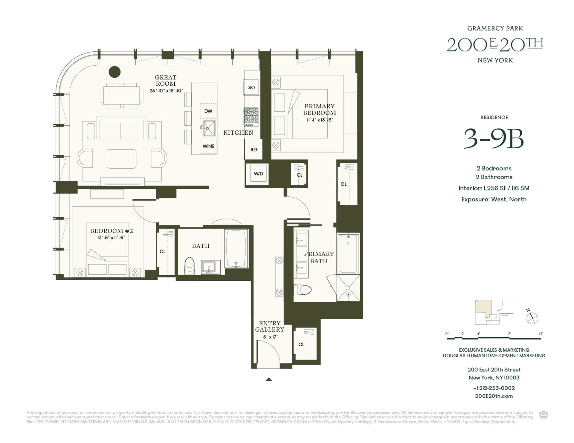 Floorplan for 200 East 20th Street, 9B