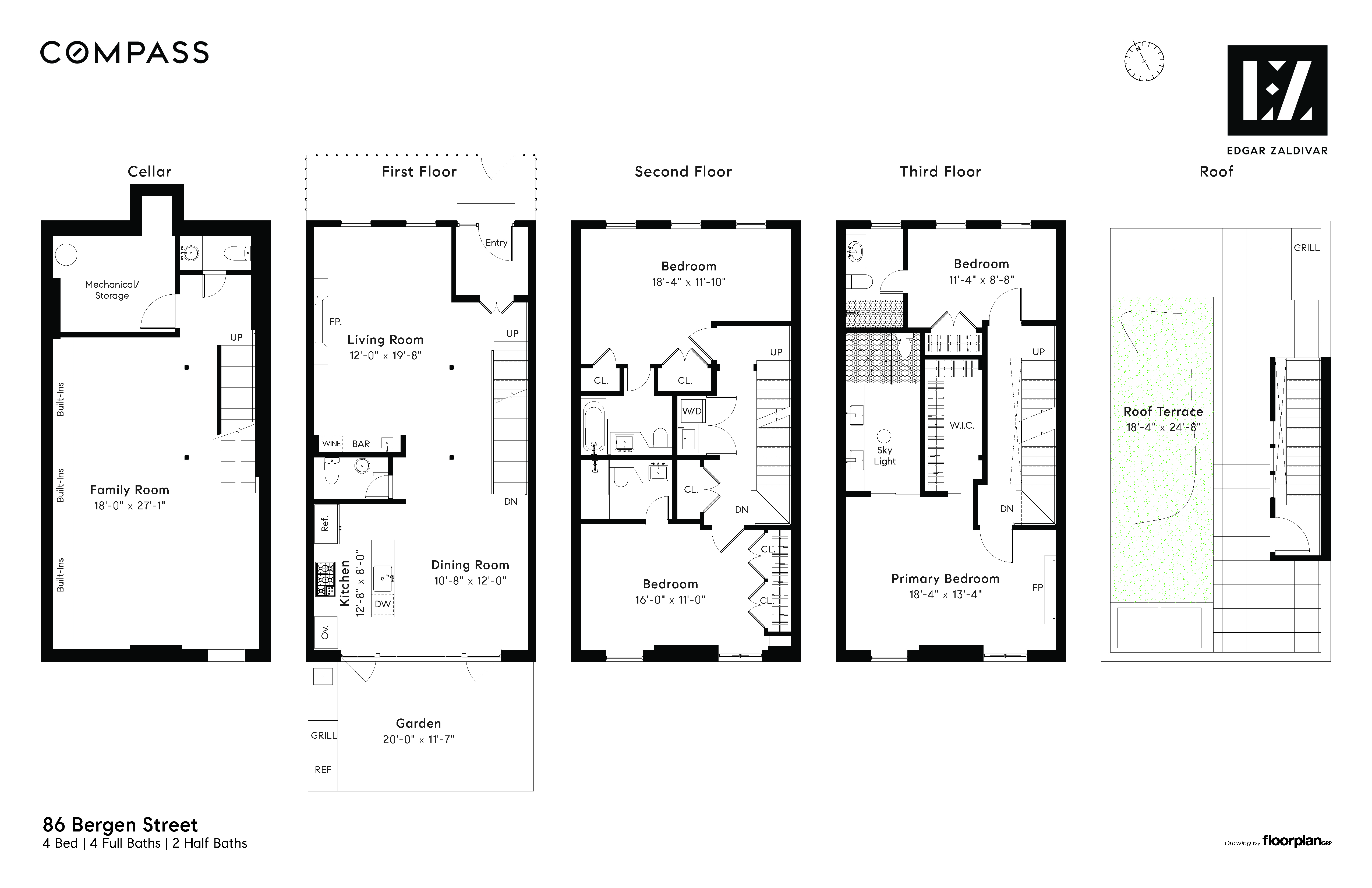 Floorplan for 86 Bergen Street