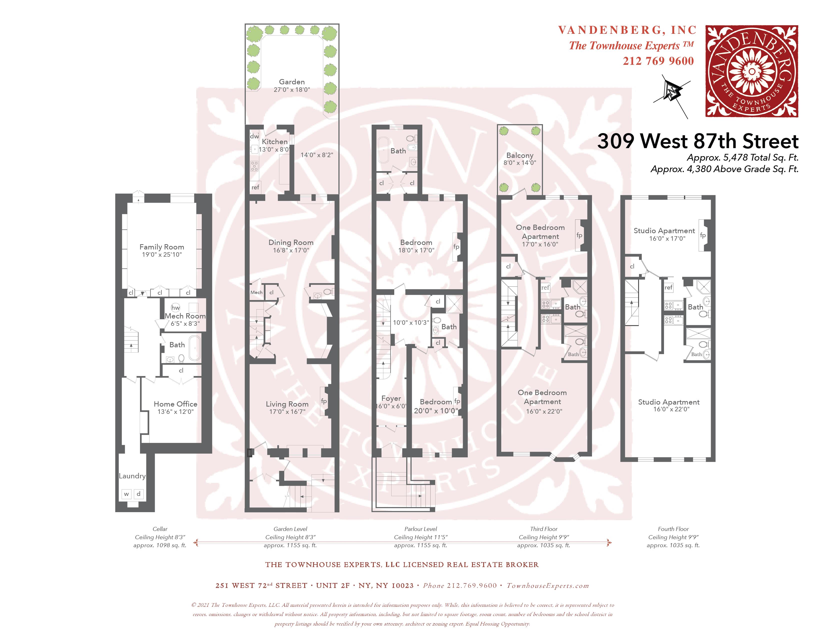 Floorplan for 309 West 87th Street