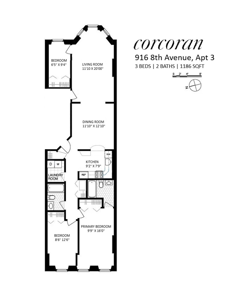 Floorplan for 916 8th Avenue, 3