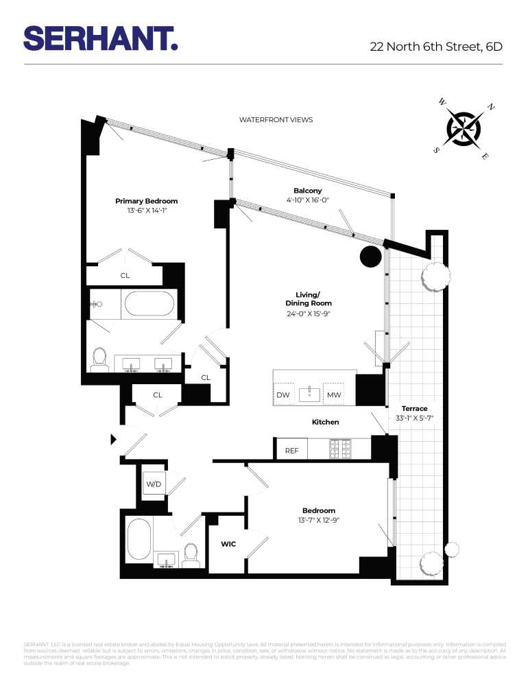 Floorplan for 22 North 6th Street, 6D