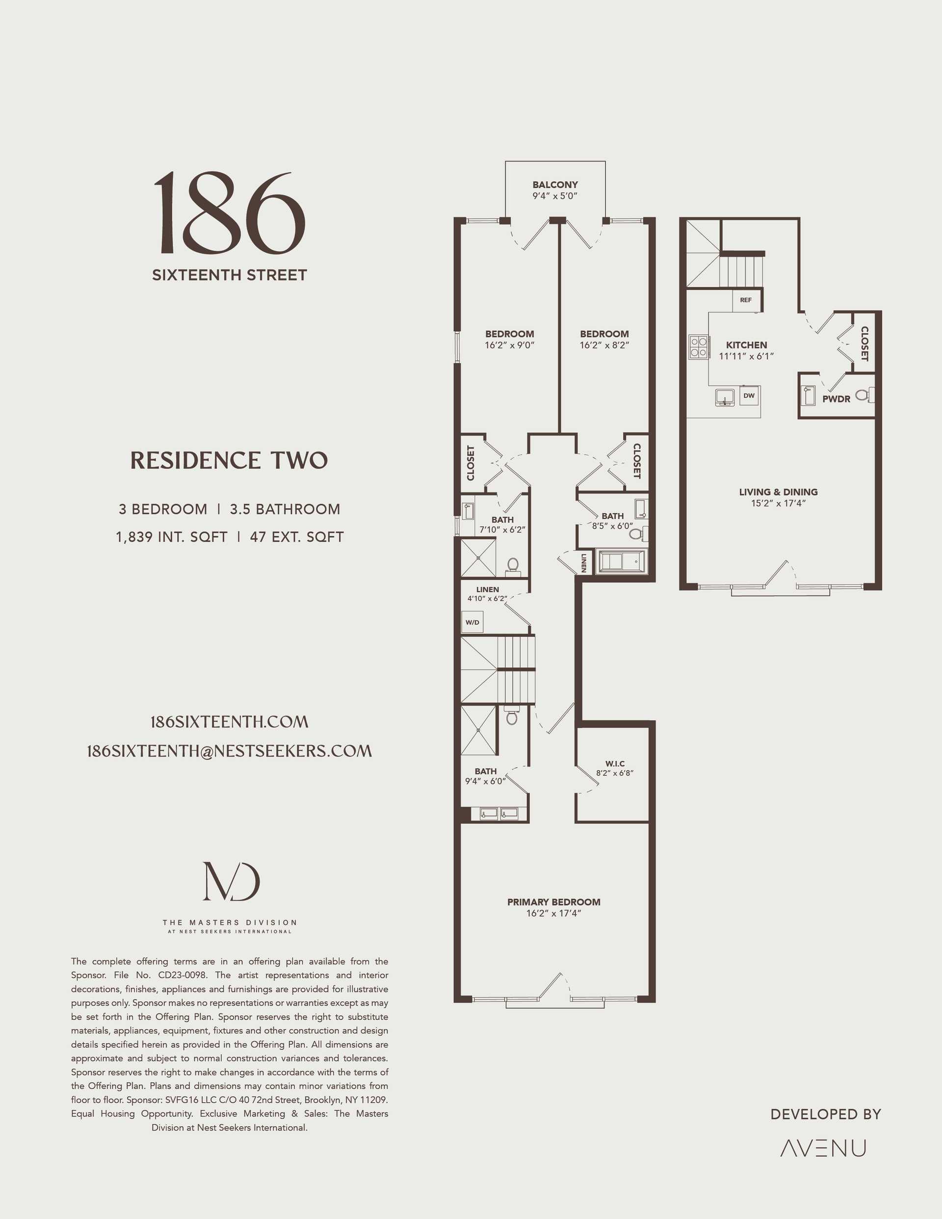 Floorplan for 186 16th Street, 2