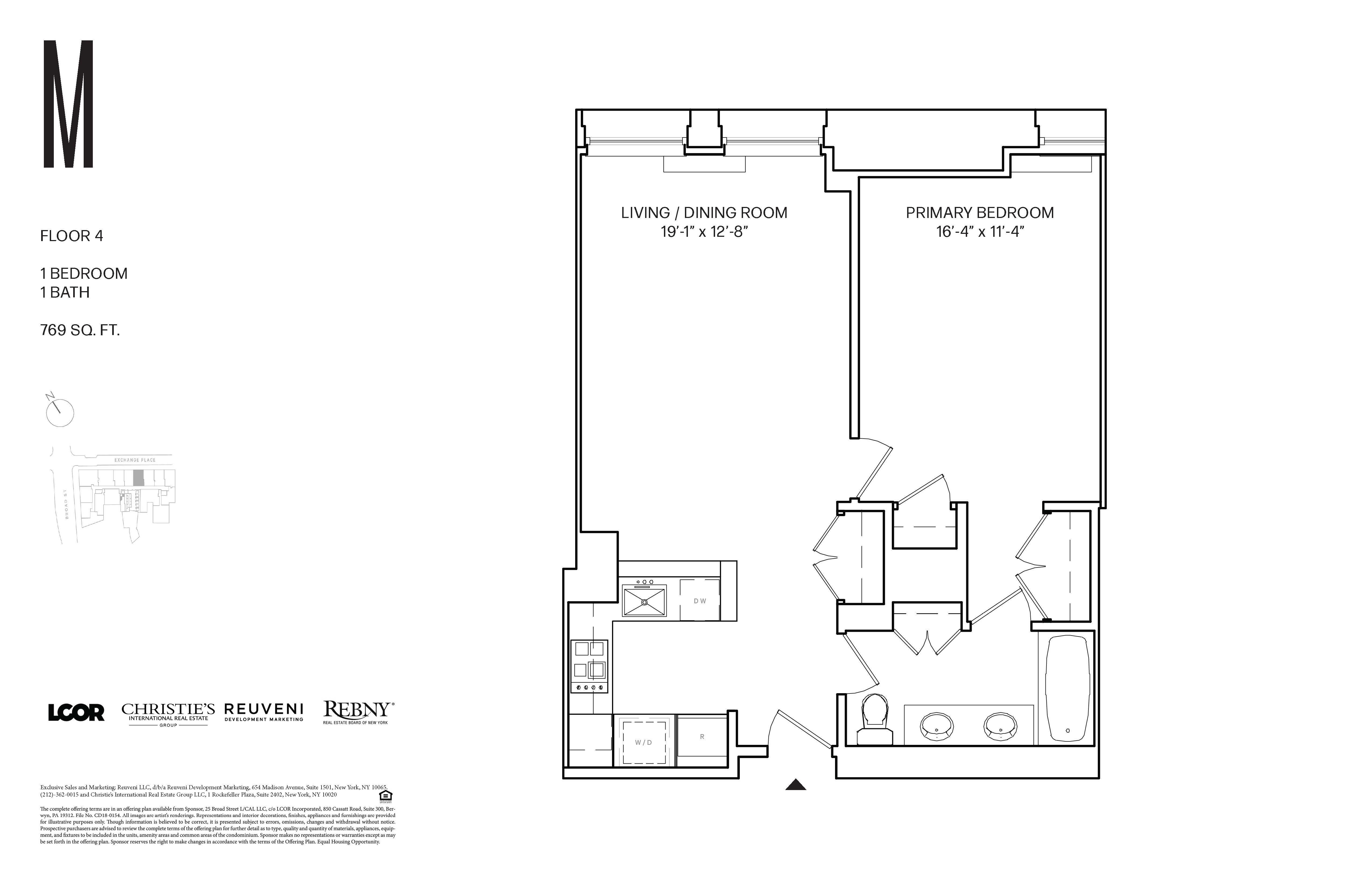 Floorplan for 25 Broad Street, 14-M