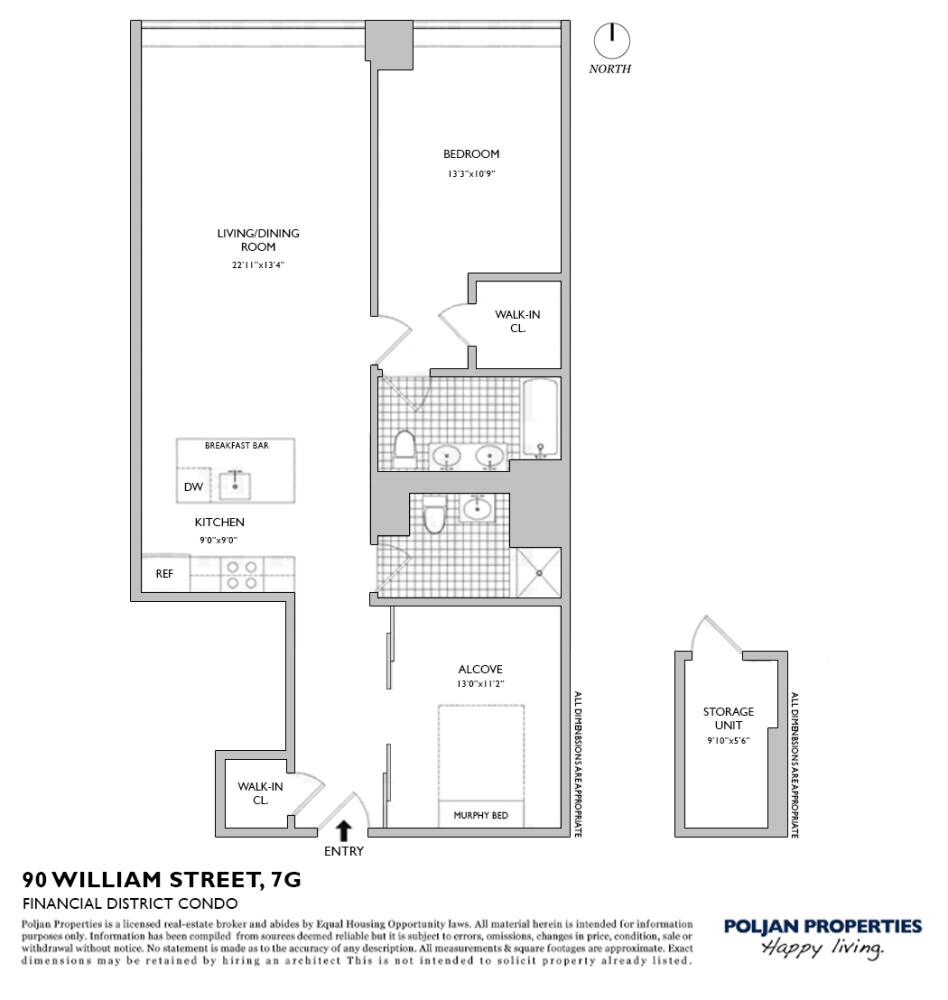 Floorplan for 90 William Street, 7G