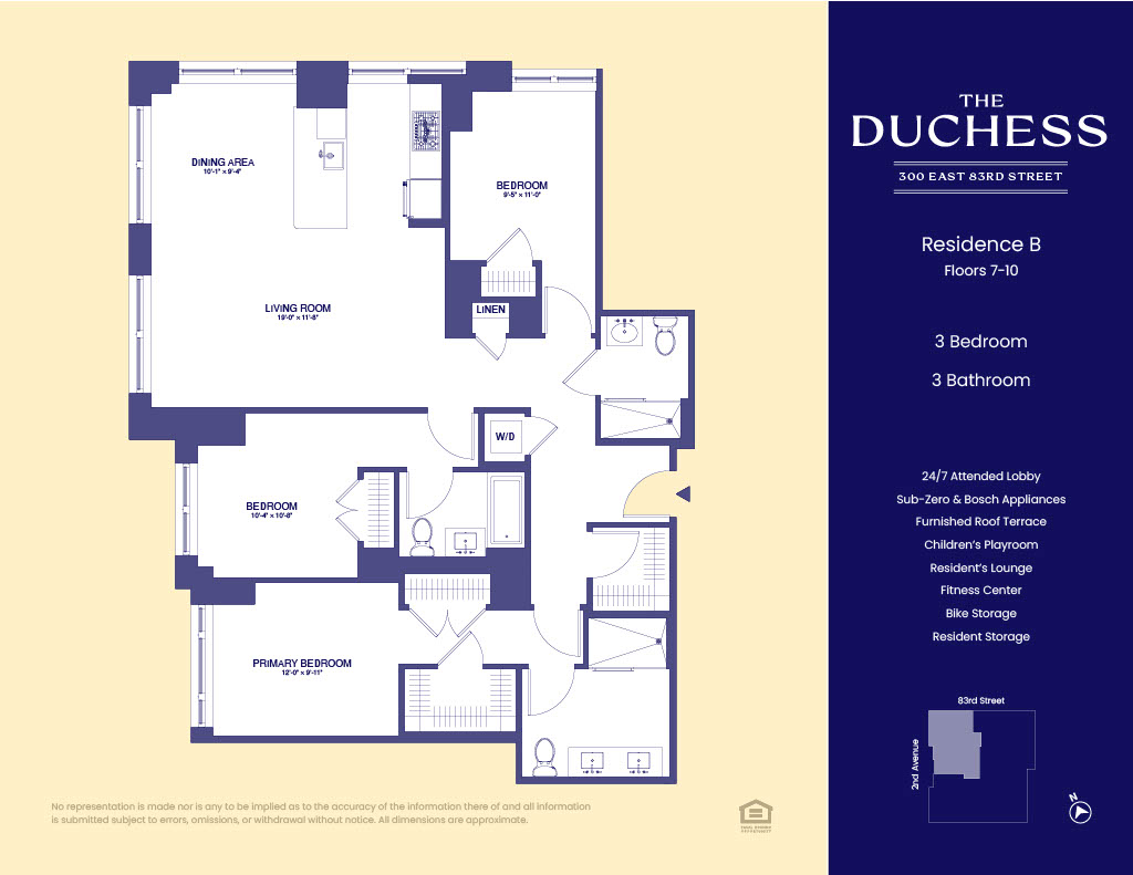 Floorplan for 300 East 83rd Street, 7B