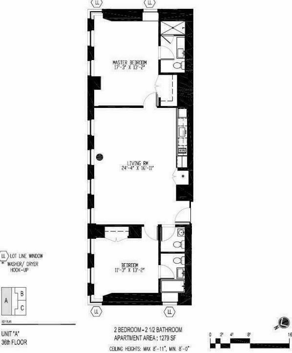 Floorplan for 70 West 45th Street, 36A