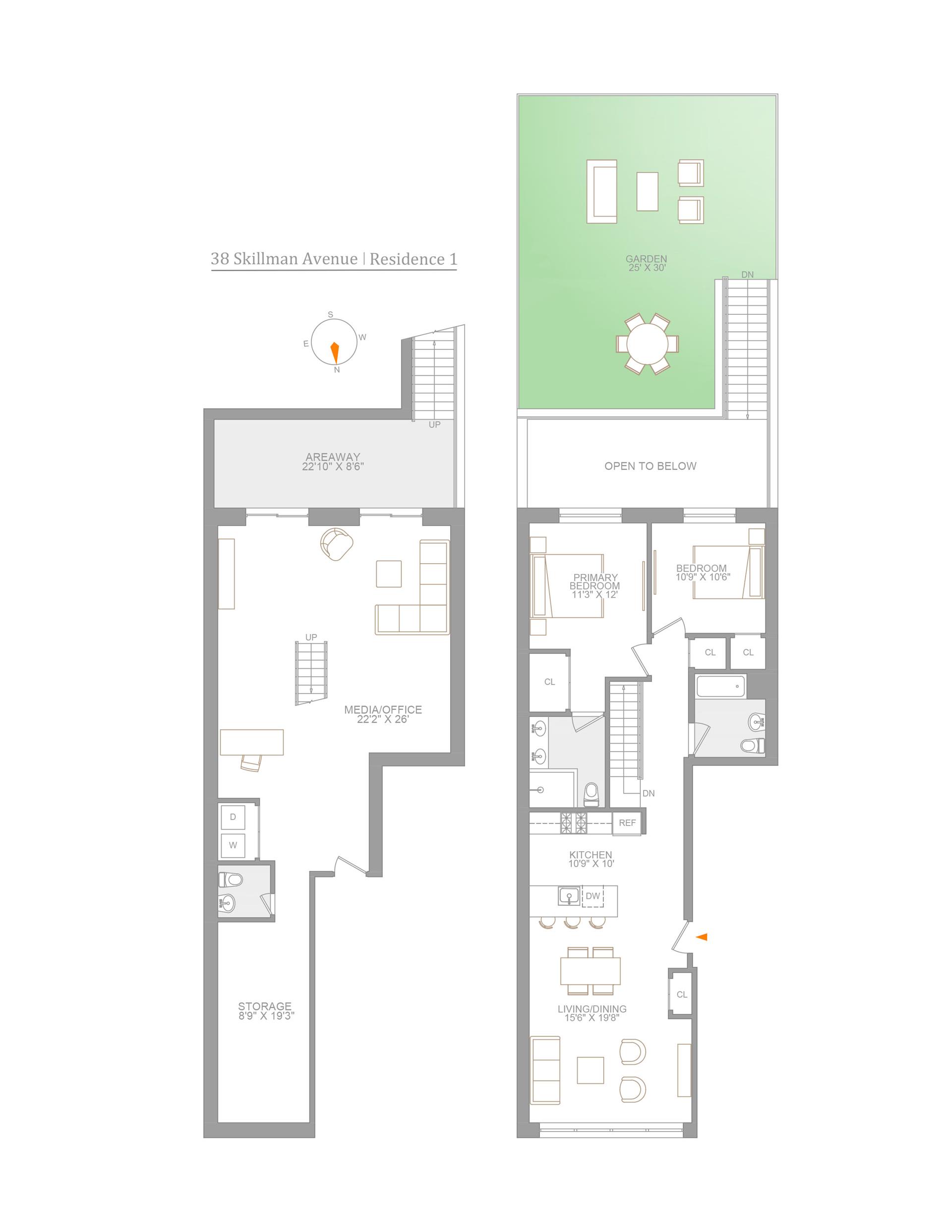 Floorplan for 38 Skillman Avenue, 1