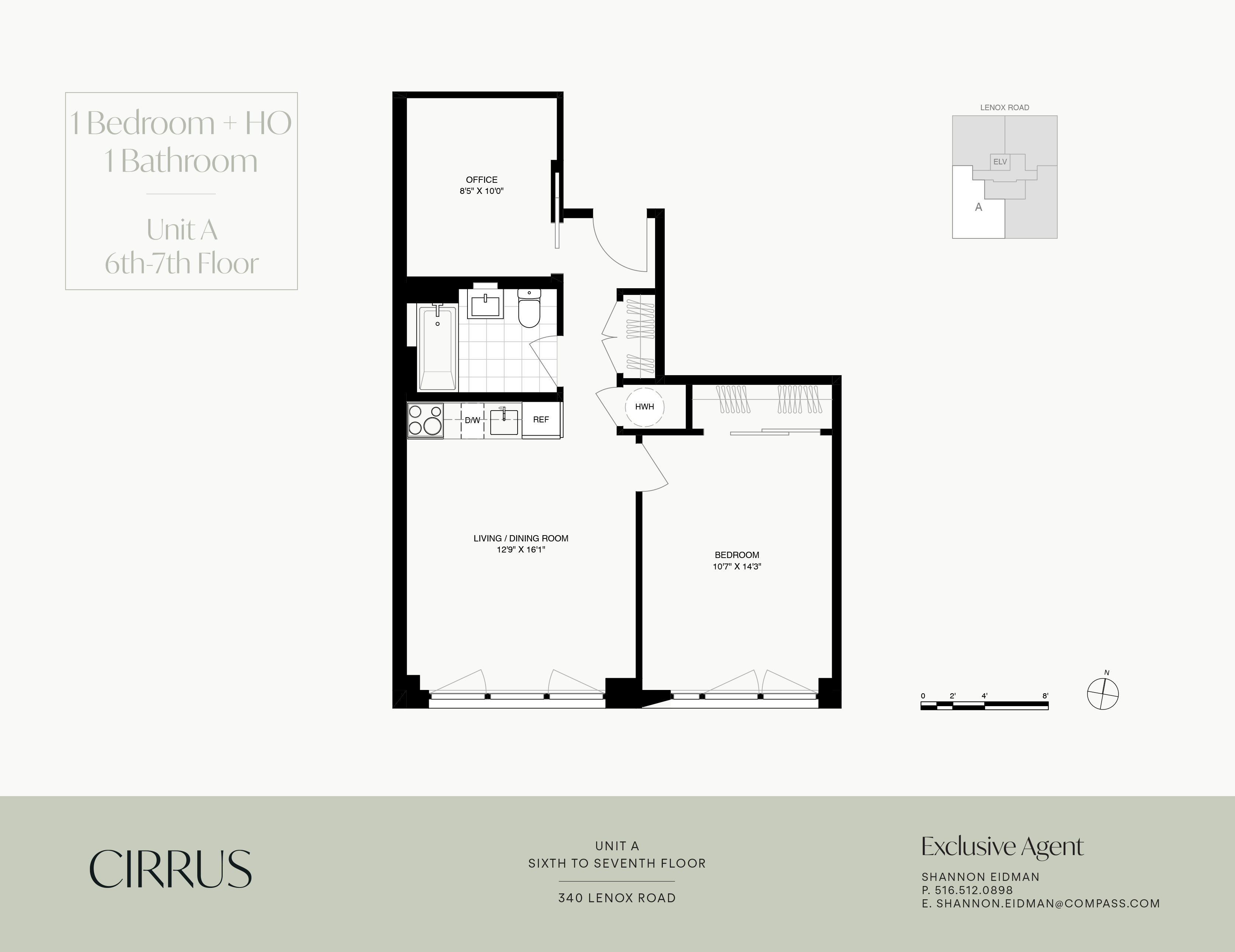 Floorplan for 340 Lenox Road, 6A