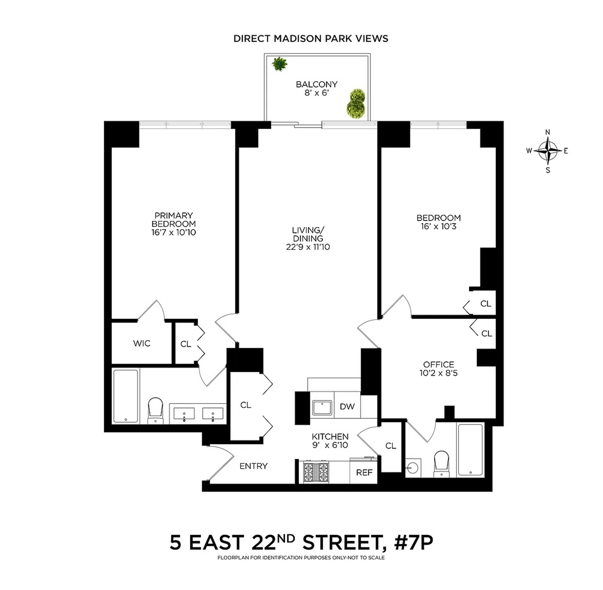 Floorplan for 5 East 22nd Street, 7P