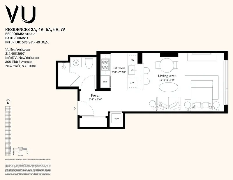 Floorplan for 368 3rd Avenue, 3A