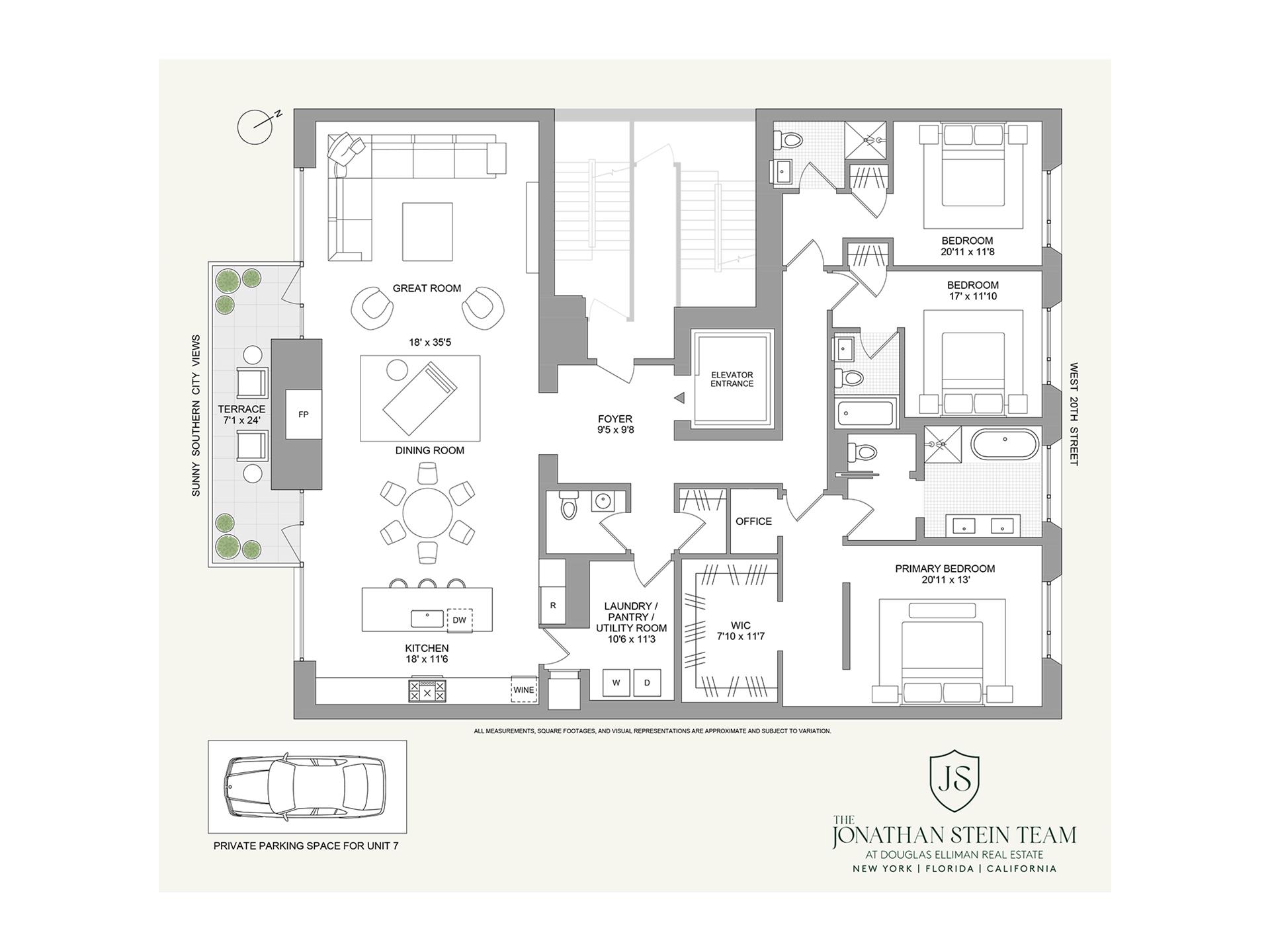 Floorplan for 532 West 20th Street, 7