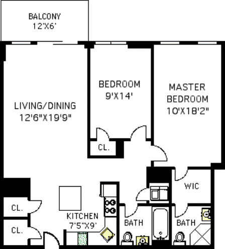 Floorplan for 343 4th Avenue, 11F