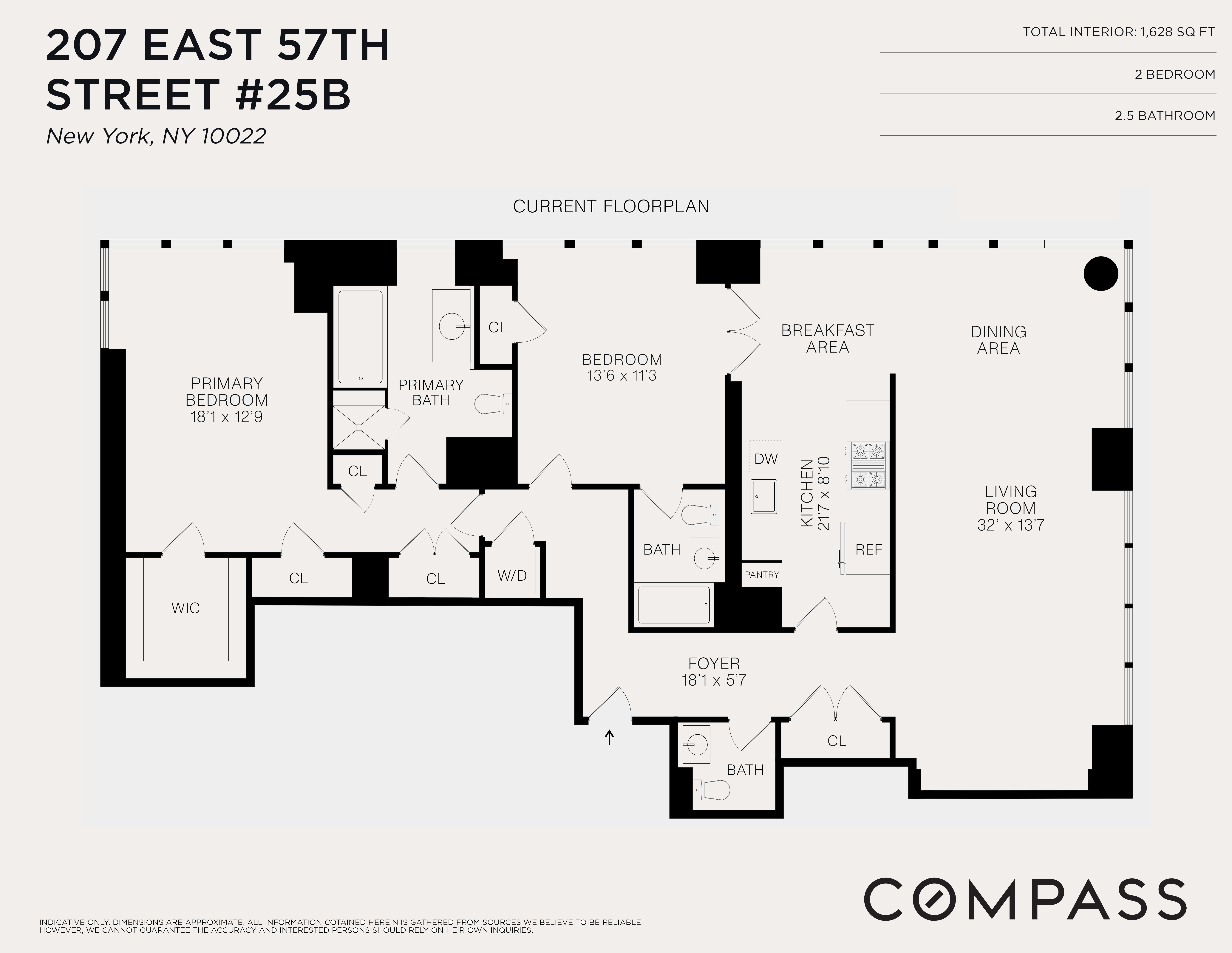 Floorplan for 207 East 57th Street, 25B