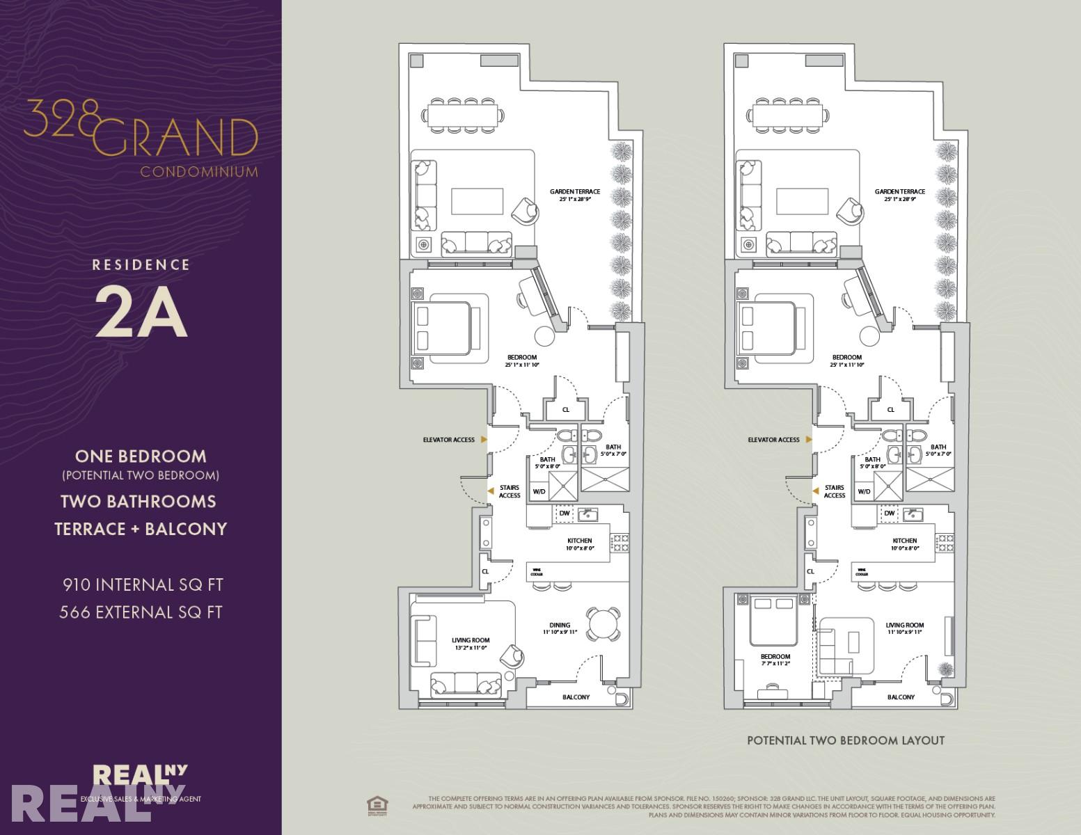 Floorplan for 328 Grand Street, 2A