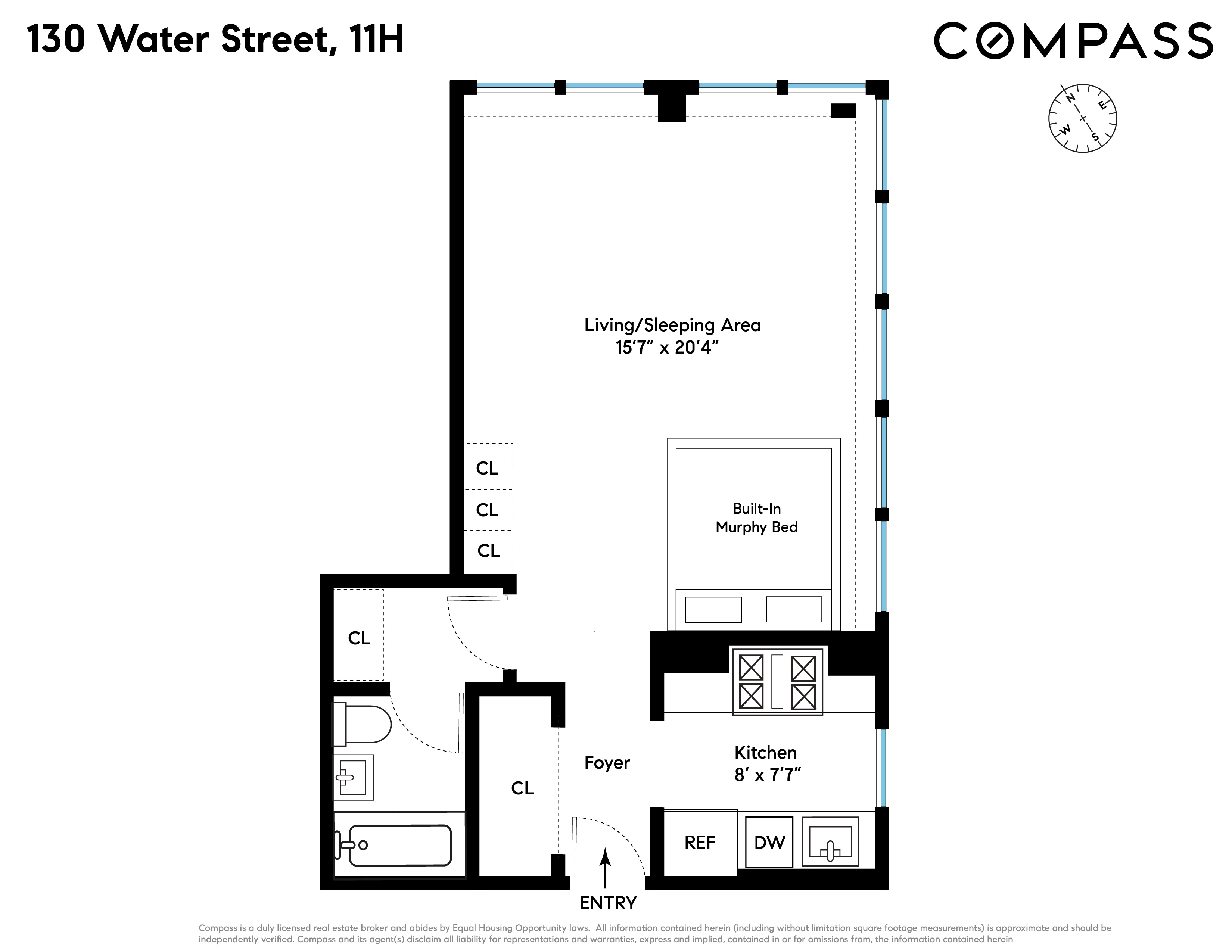 Floorplan for 130 Water Street, 11H