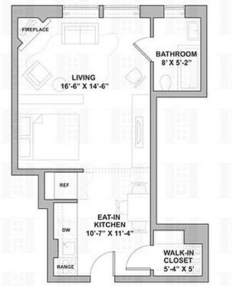 Floorplan for 284 5th Avenue, 7D