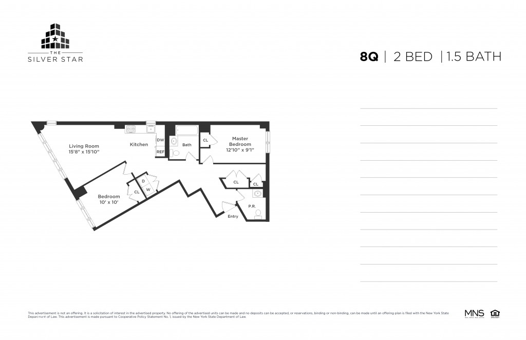 Floorplan for 37-14 36th Street, 8-Q