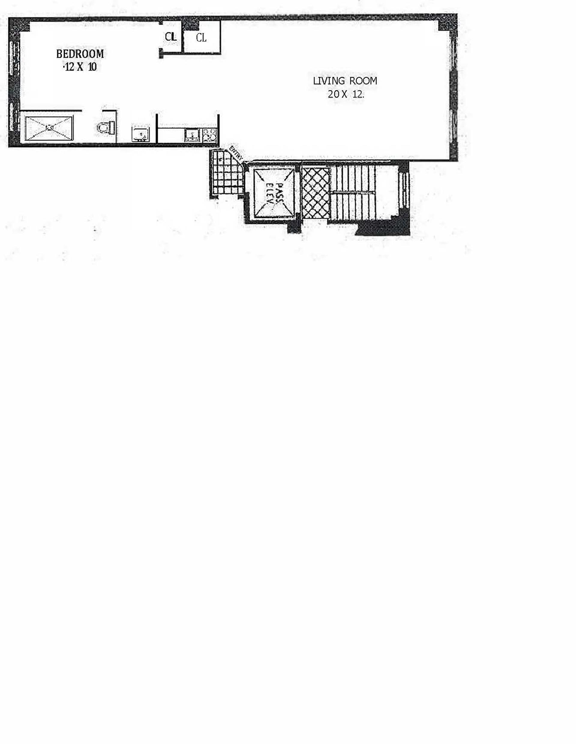 Floorplan for 1040 Park Avenue, 12G2