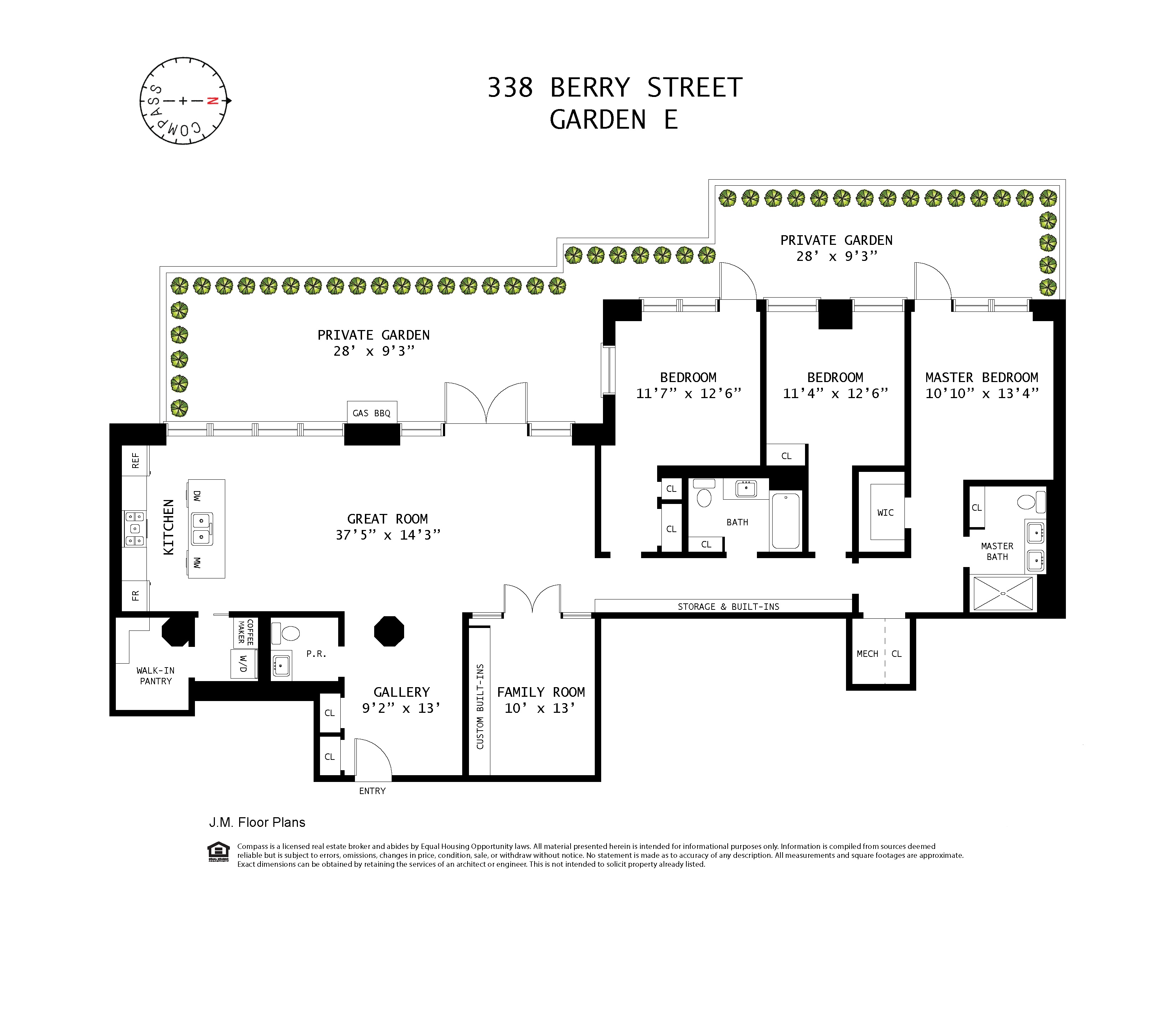 Floorplan for 338 Berry Street, 1E