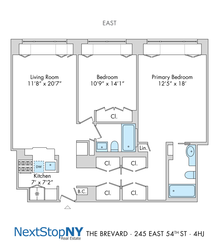 Floorplan for 245 East 54th Street, 4HJ