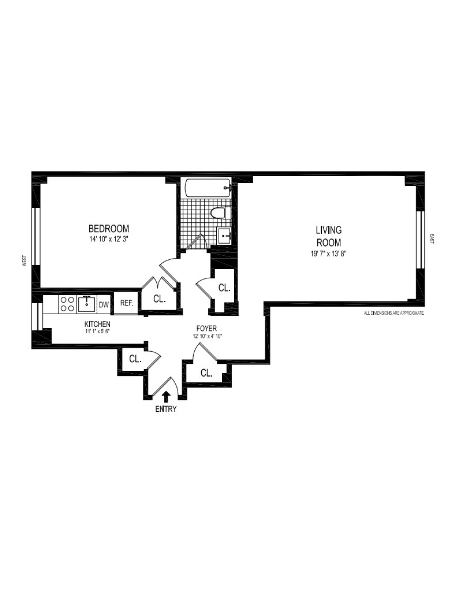 Floorplan for 56 7th Avenue, 1H