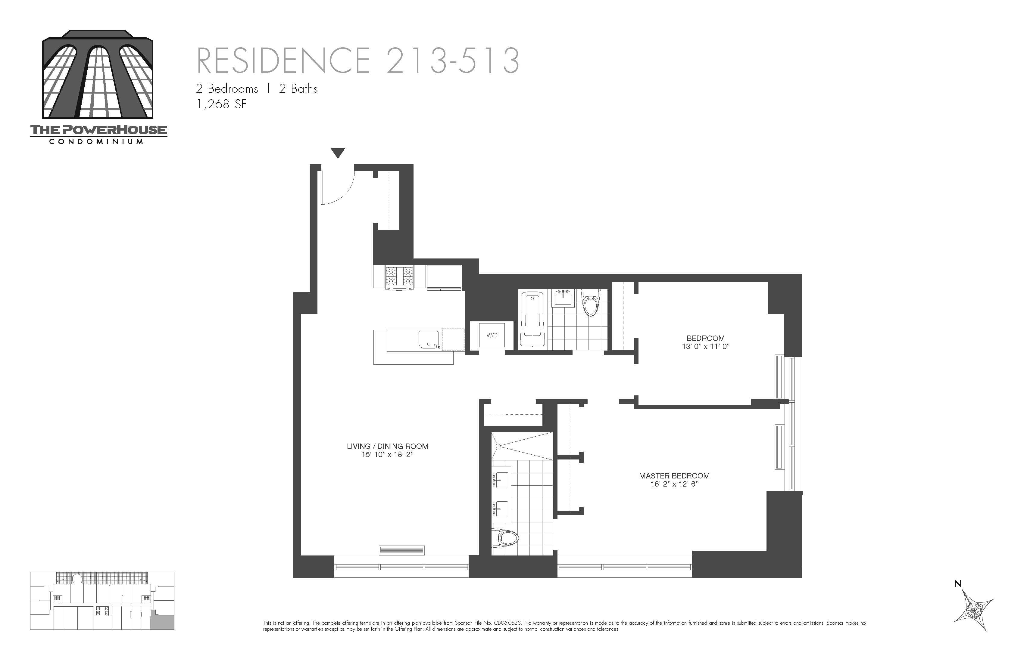 Floorplan for 2-17 51st Avenue, 413