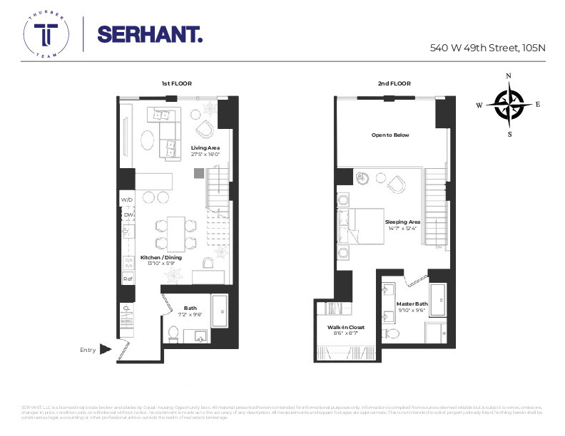 Floorplan for 540 West 49th Street, 105NORTH