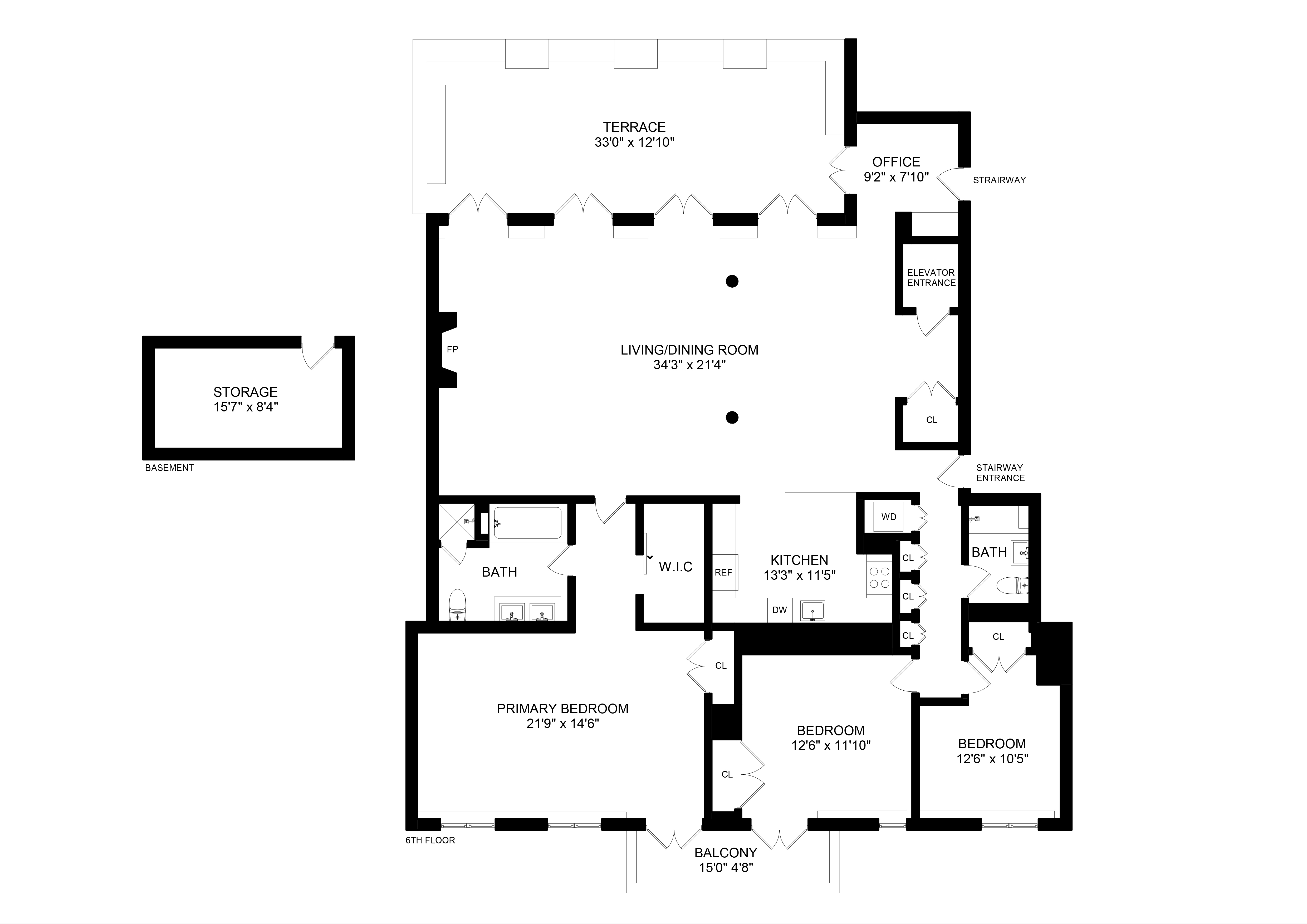 Floorplan for 41 Warren Street, 6