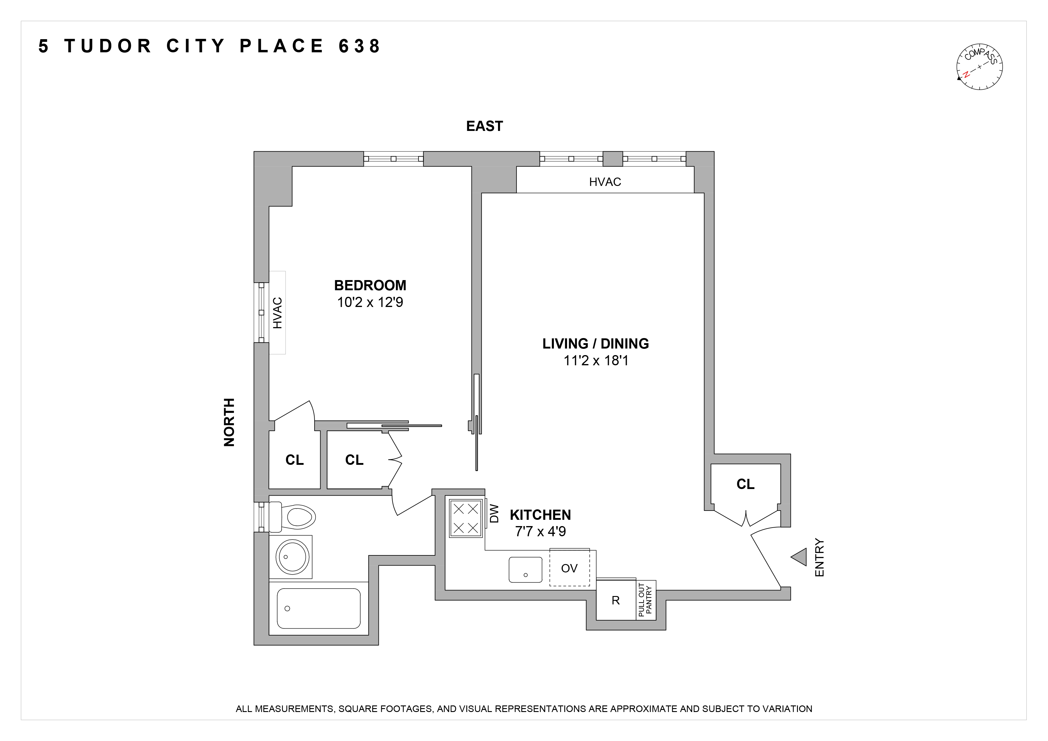 Floorplan for 5 Tudor City Place, 638