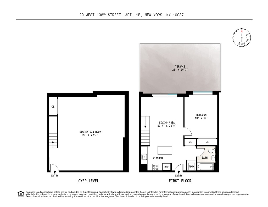 Floorplan for 29 West 138th Street, 1B