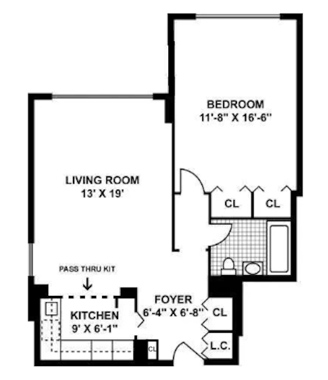 Floorplan for 301 East 78th Street, 4A