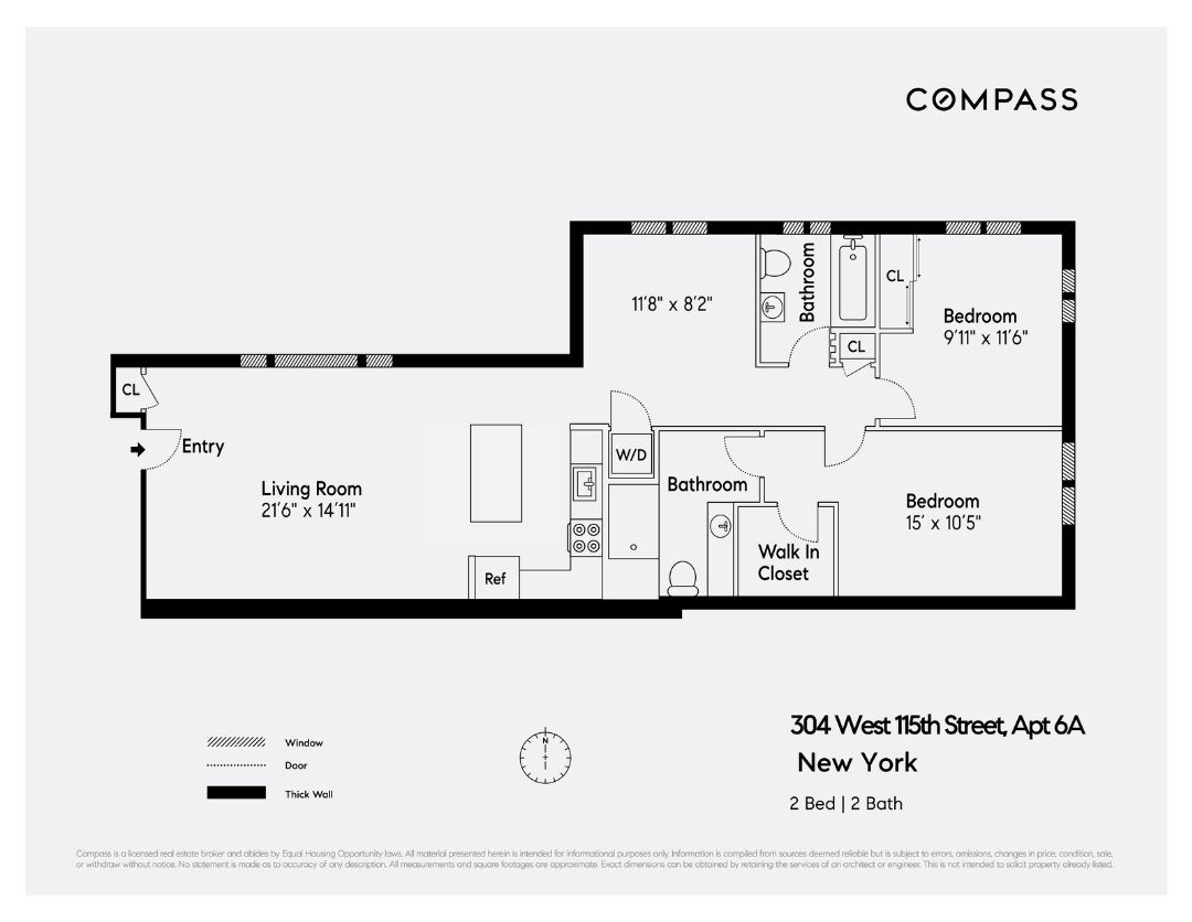 Floorplan for 304 West 115th Street, 6A