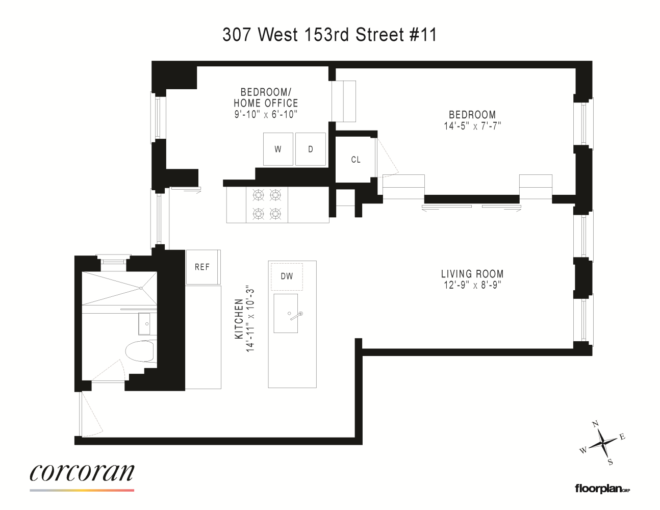 Floorplan for 307 West 153rd Street, 11