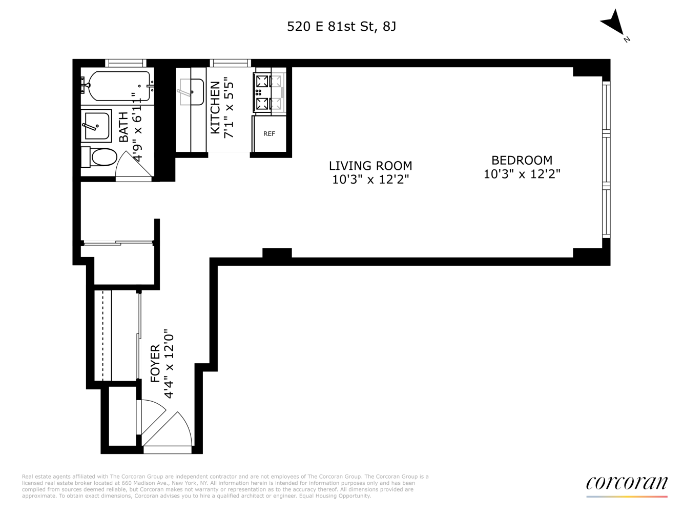 Floorplan for 520 East 81st Street, 8J