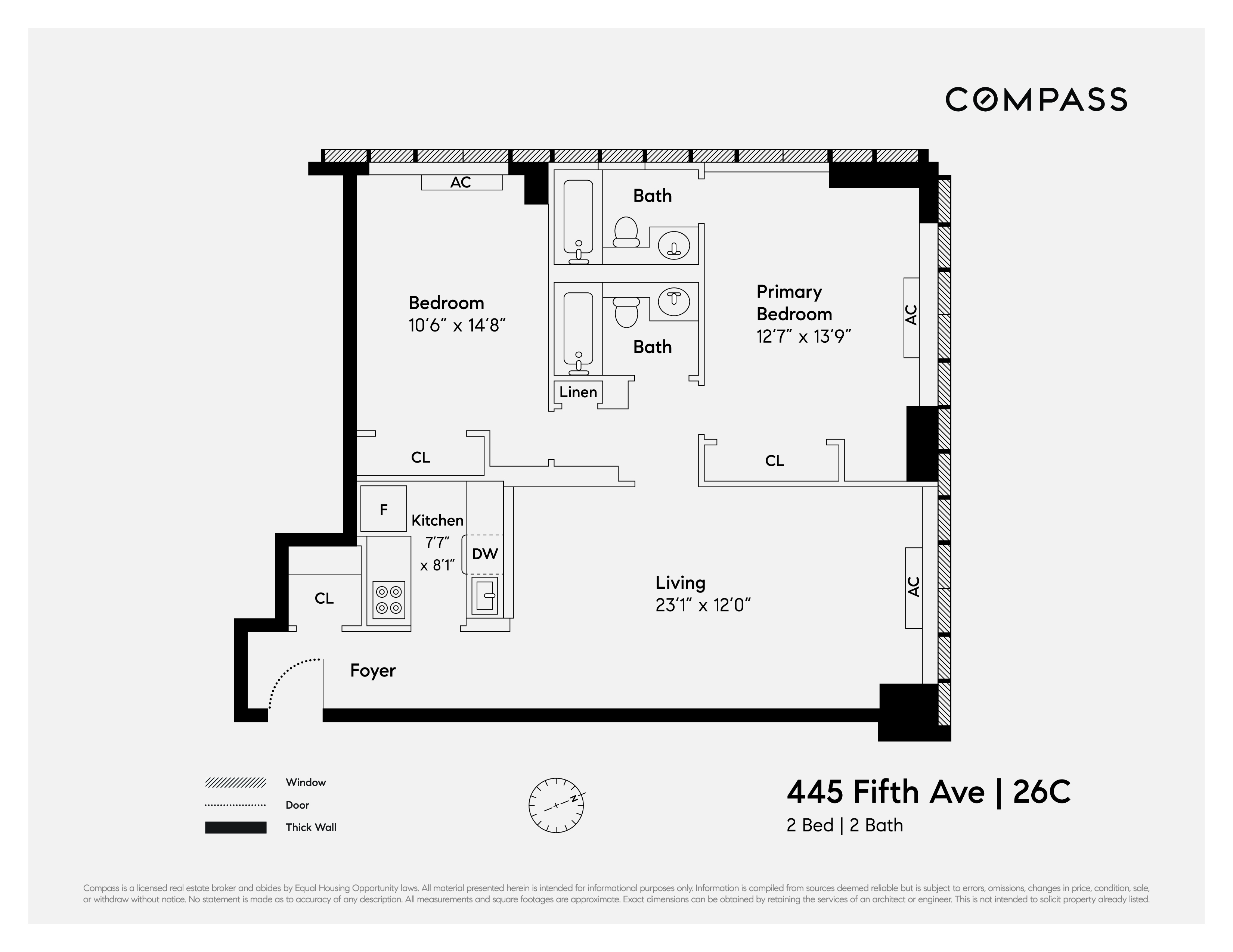 Floorplan for 445 5th Avenue, 26C