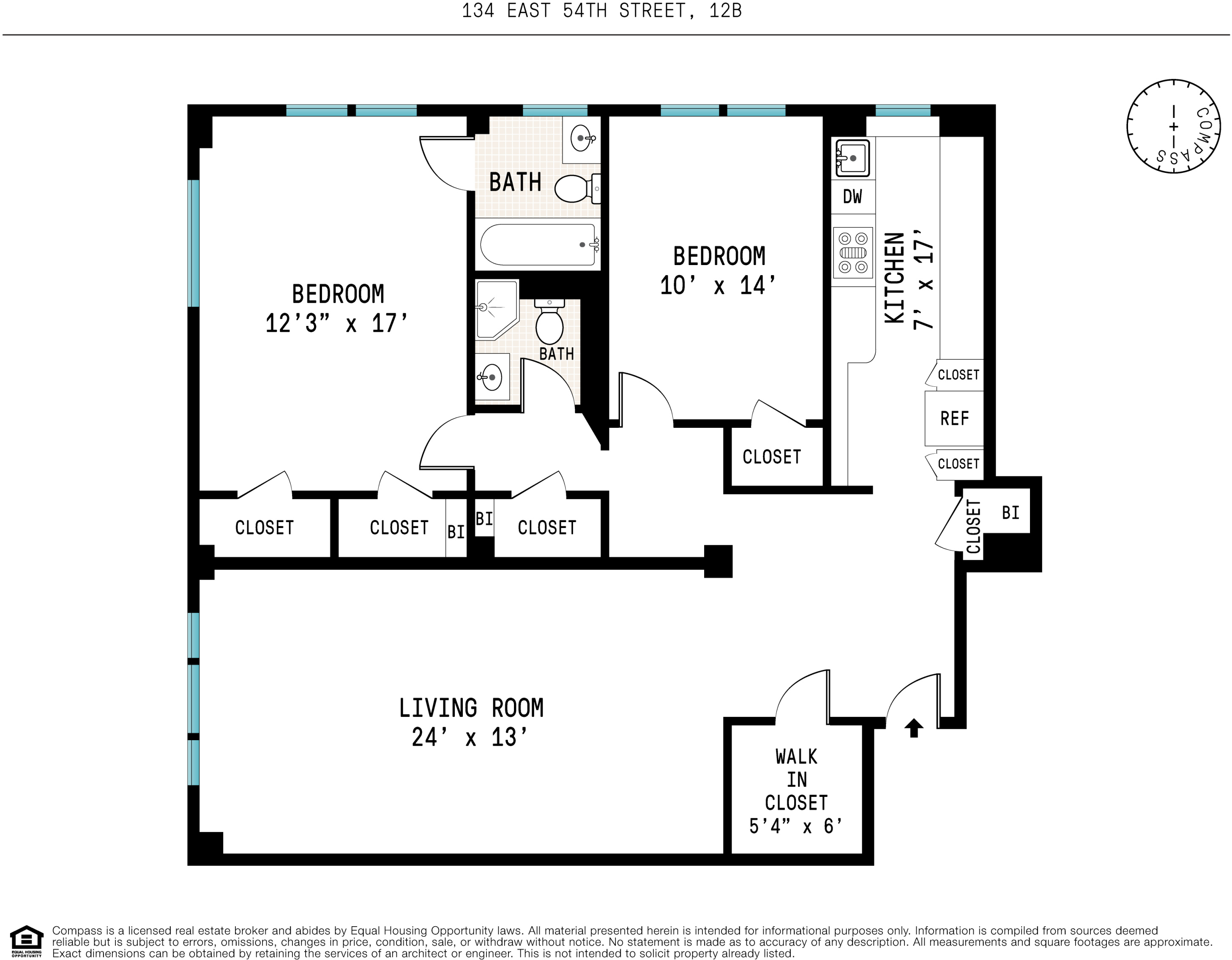 Floorplan for 135 East 54th Street, 12B