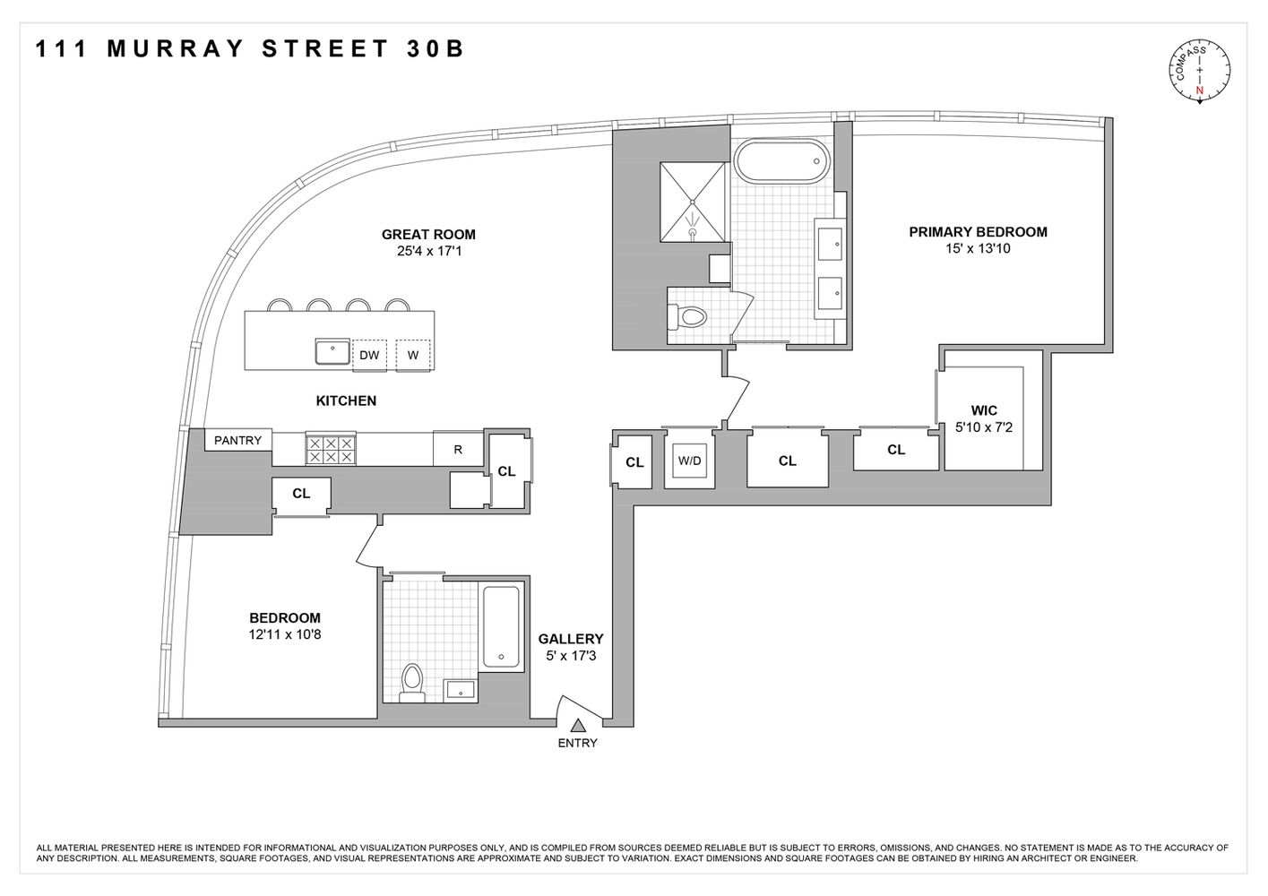 Floorplan for 111 Murray Street, 30B