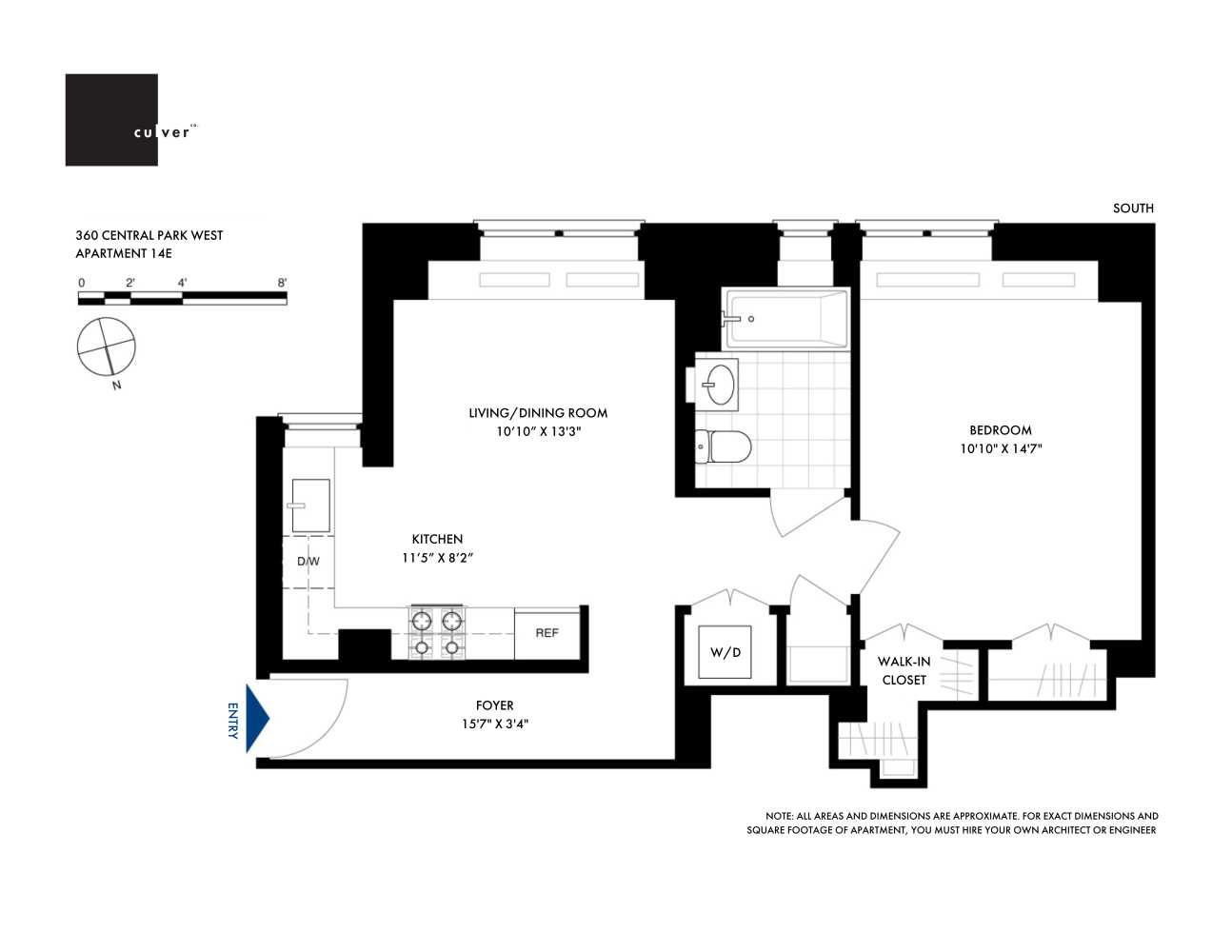 Floorplan for 360 Central Park, 14E