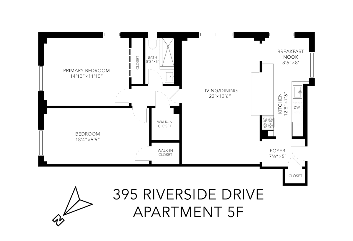 Floorplan for 395 Riverside Drive, 5F