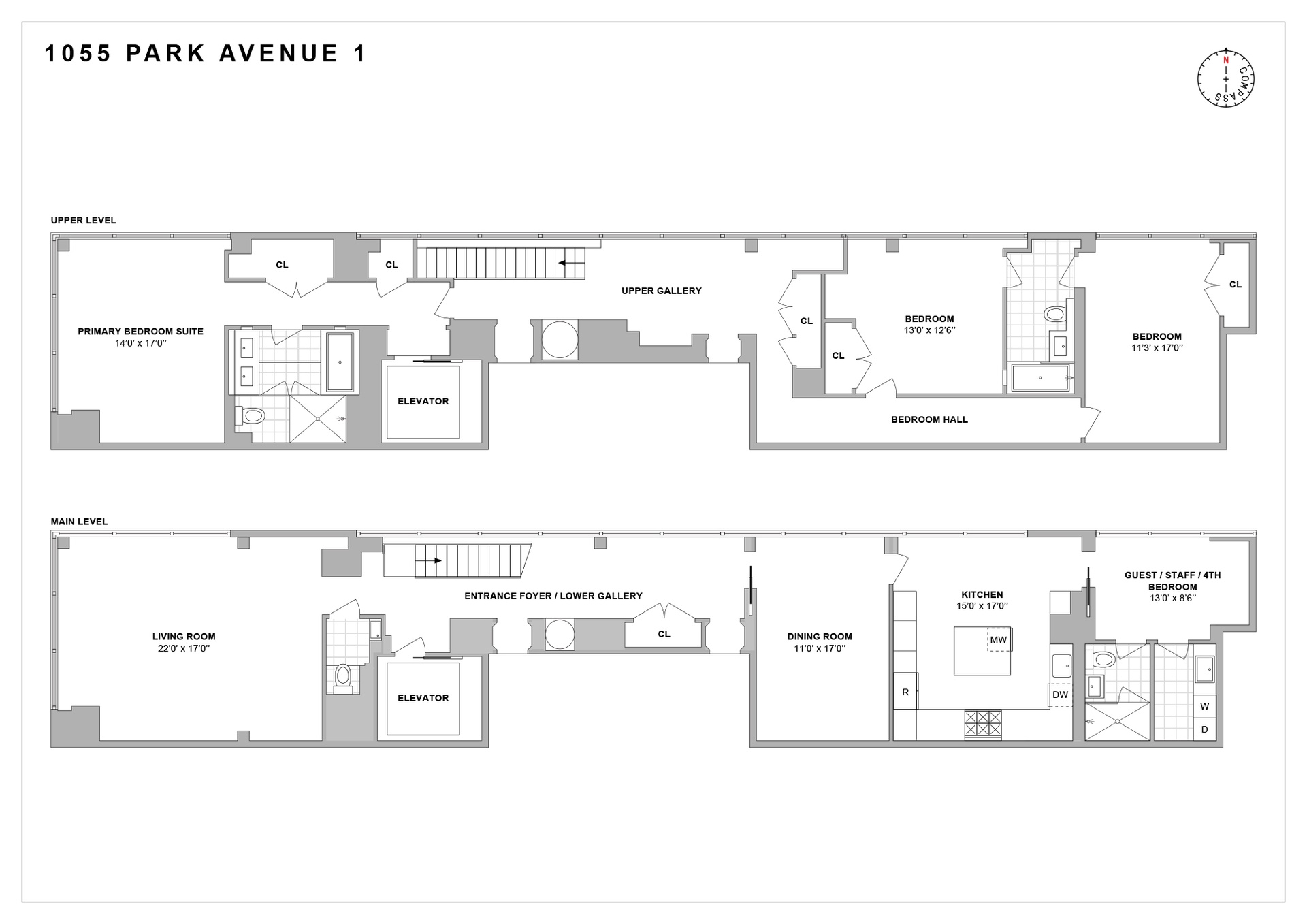 Floorplan for 1055 Park Avenue, 1