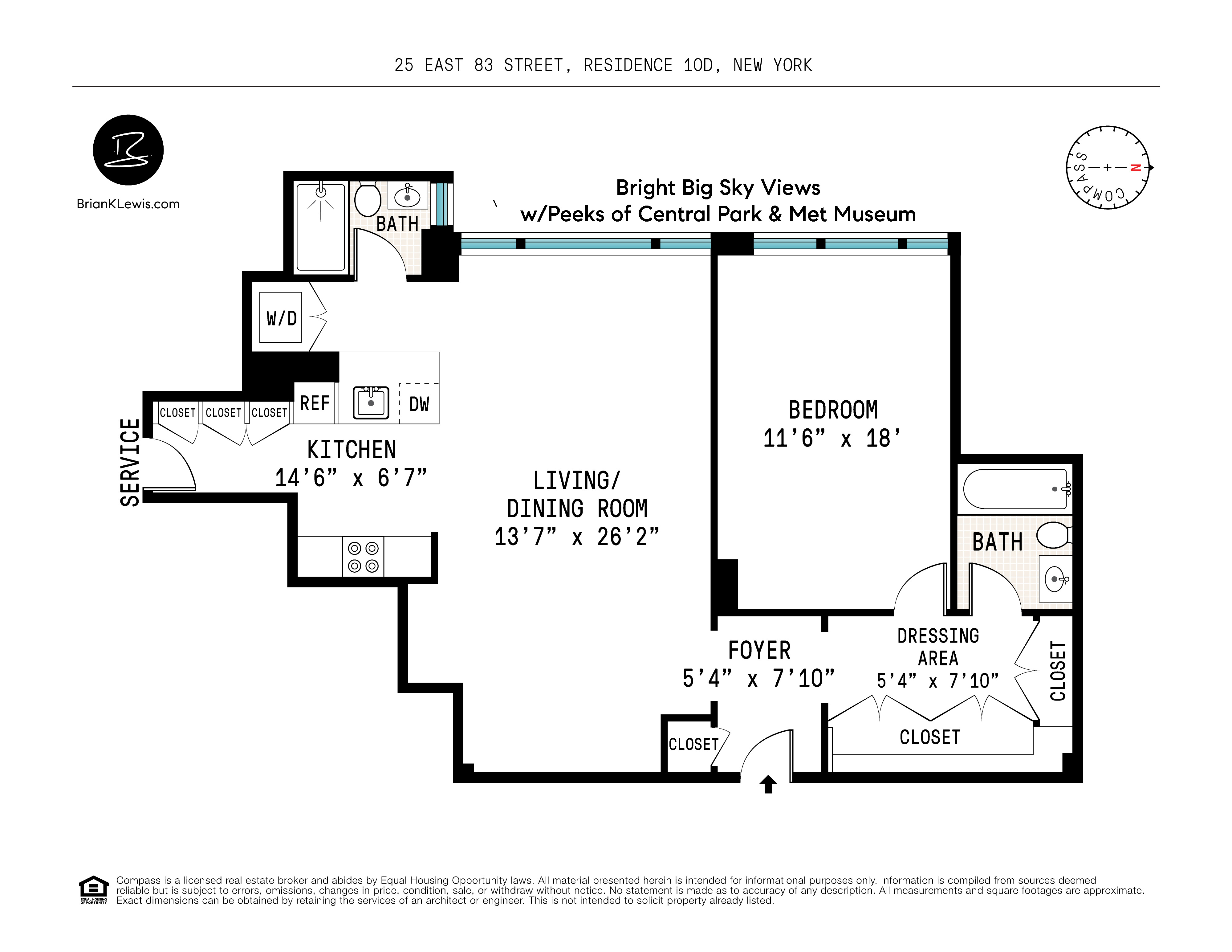 Floorplan for 25 East 83rd Street, 10D