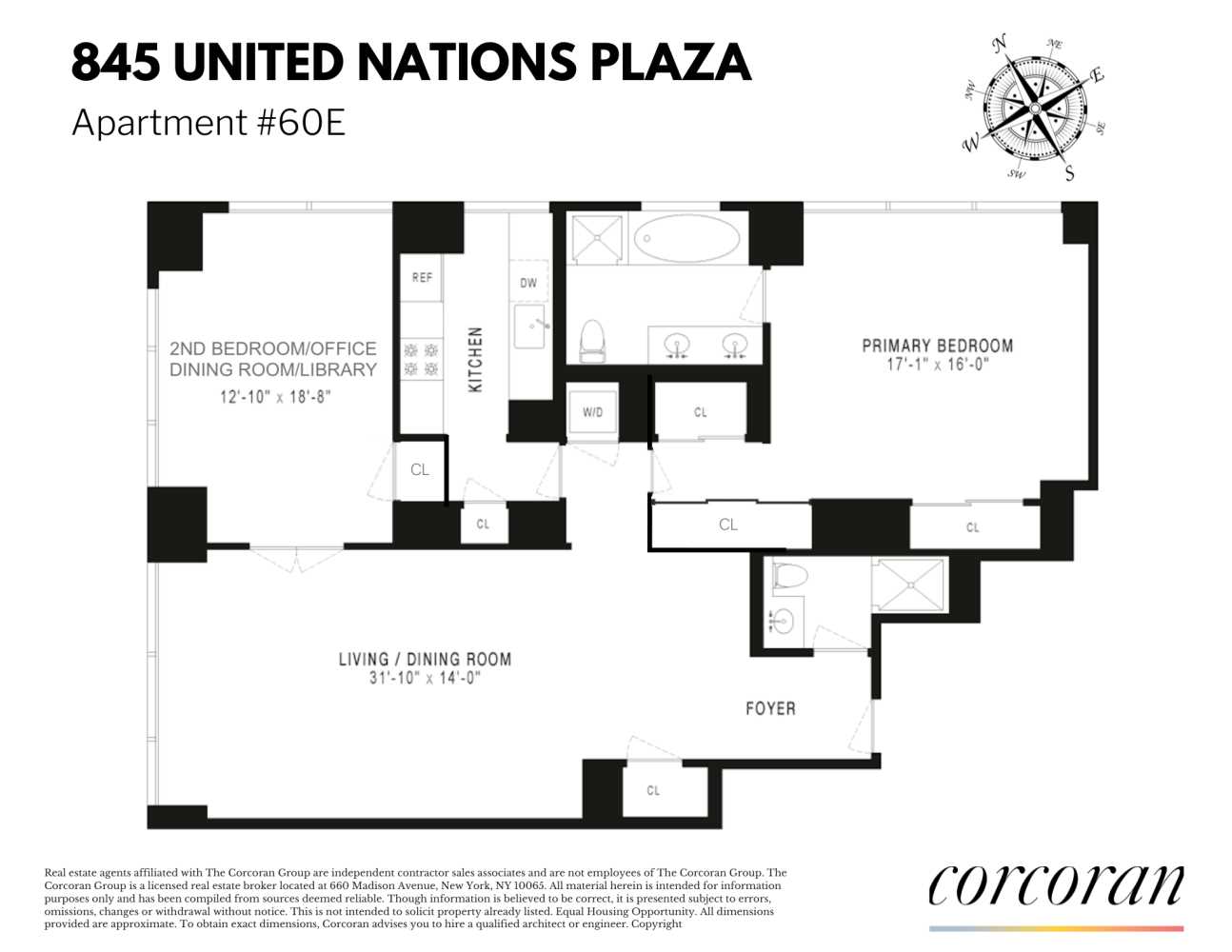 Floorplan for 845 United Nations Plaza, 60E