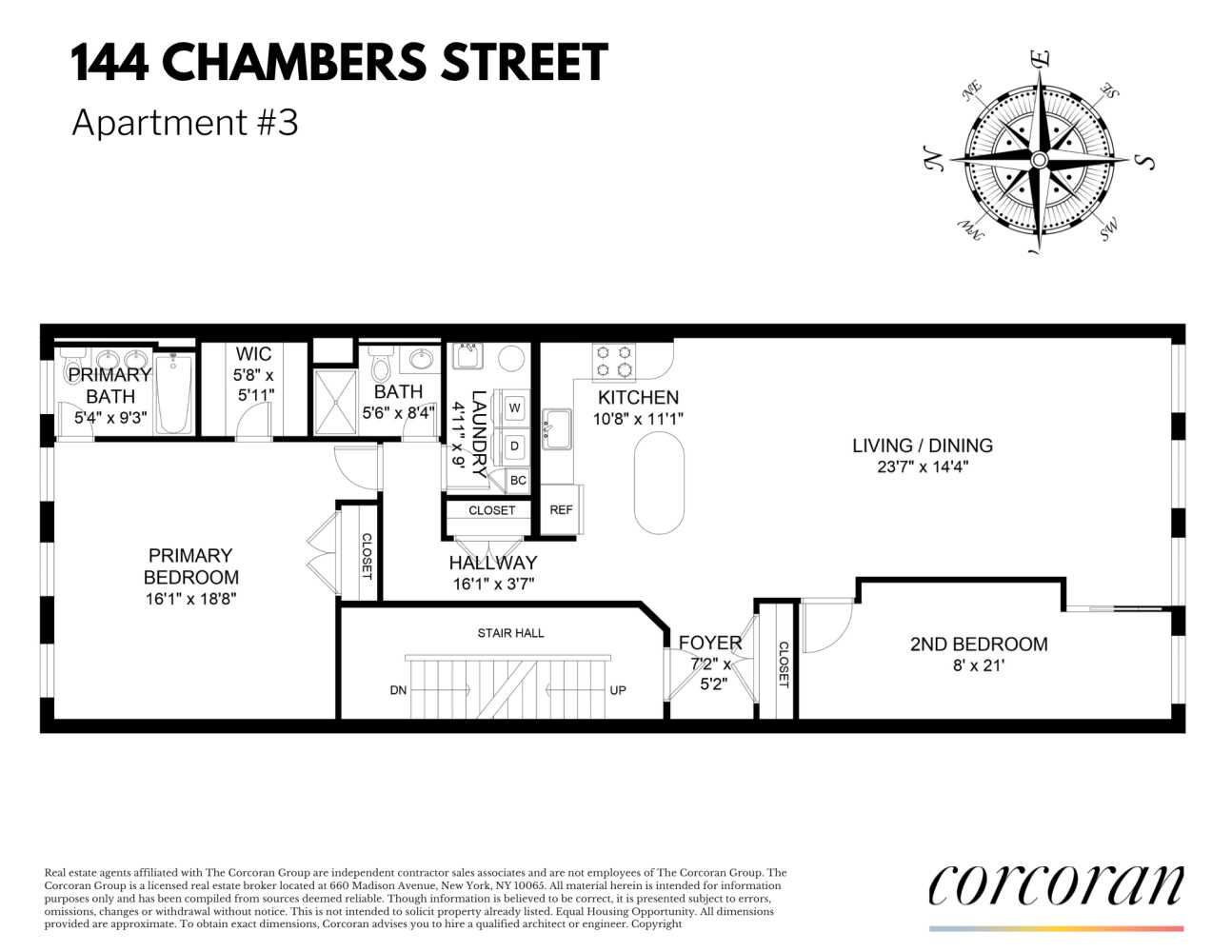 Floorplan for 144 Chambers Street, 3