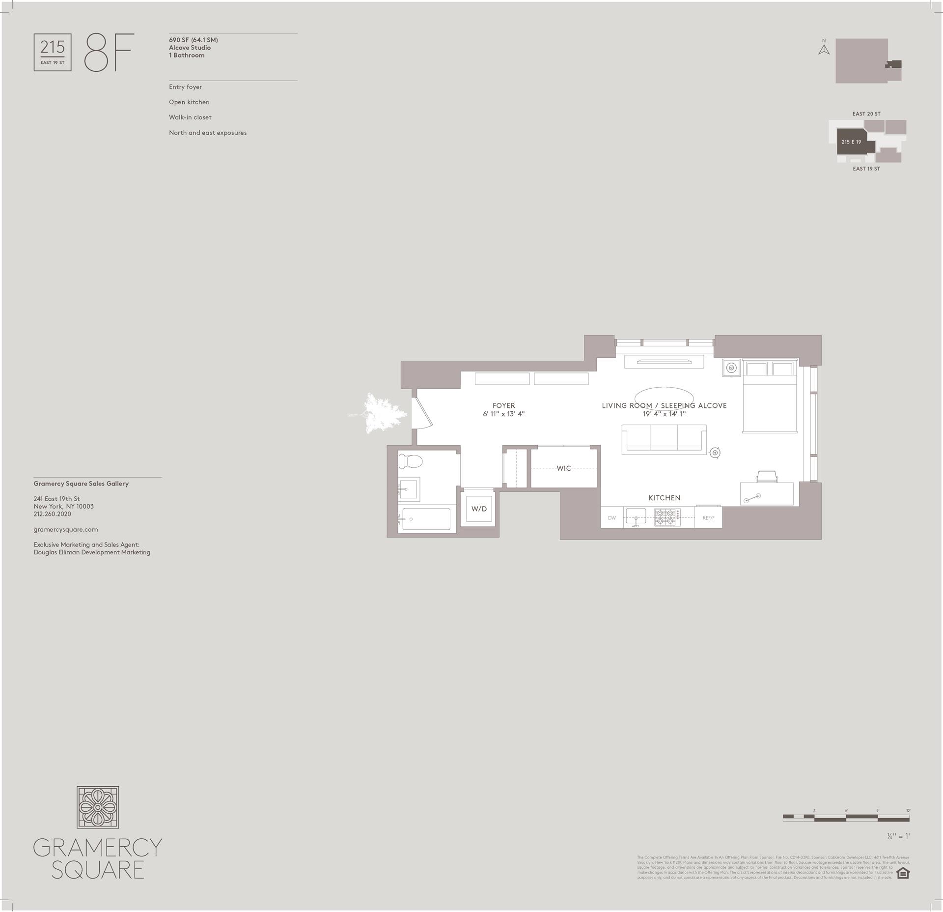 Floorplan for 215 East 19th Street, 8F