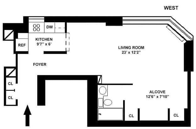 Floorplan for 255 East 49th Street, 15F