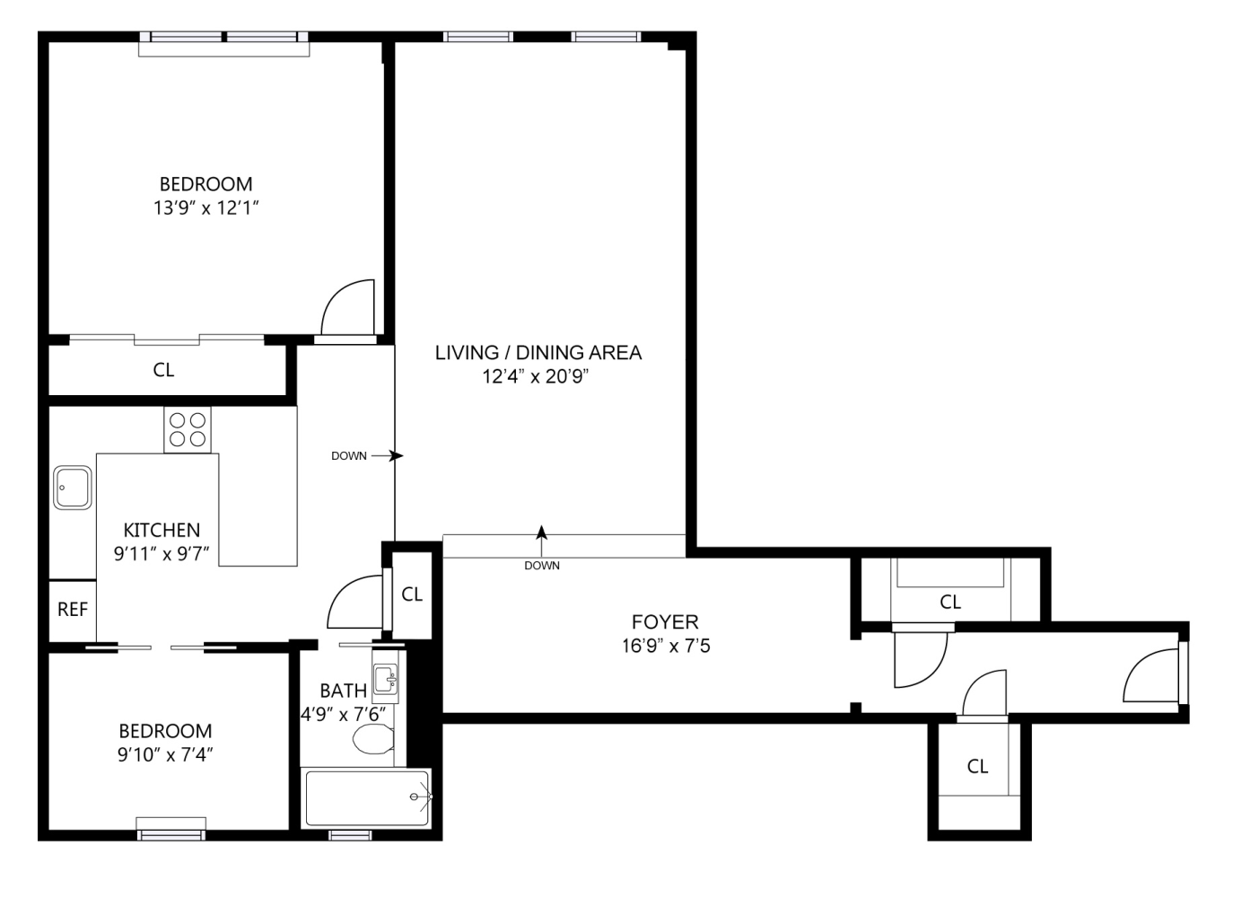 Floorplan for 255 West 23rd Street, 4HEAST